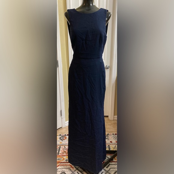 NWT DESSY COLLECTION Draped Backless Crepe Dress With Pockets SIZE 8 - Picture 2 of 12